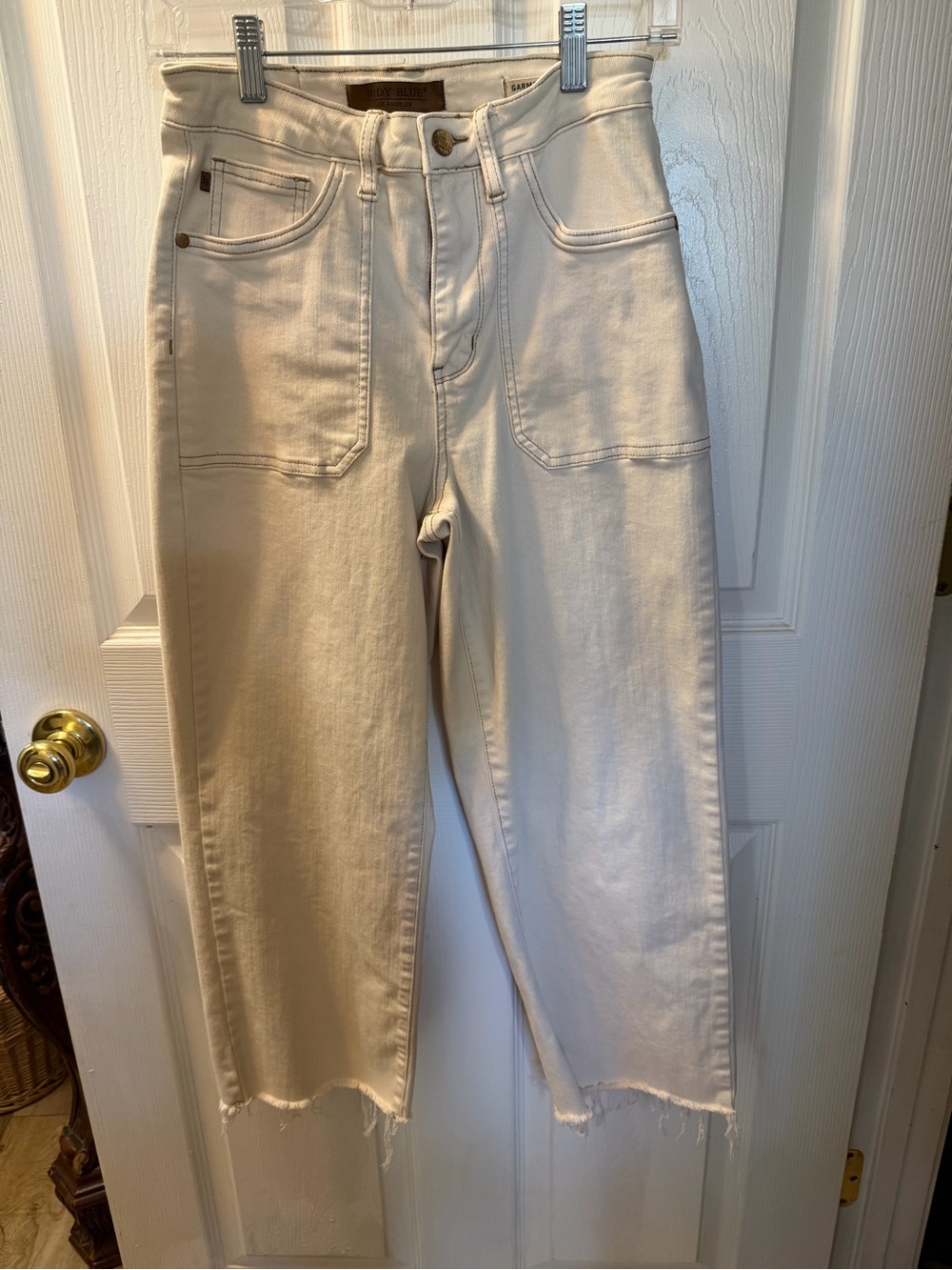 Judy Blue Size 5/27 JB 88950 High Rise, Wide leg, Cropped Garment Dyed Jeans